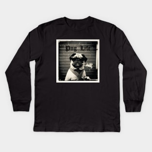 Pug Life Photo Kids Long Sleeve T-Shirt